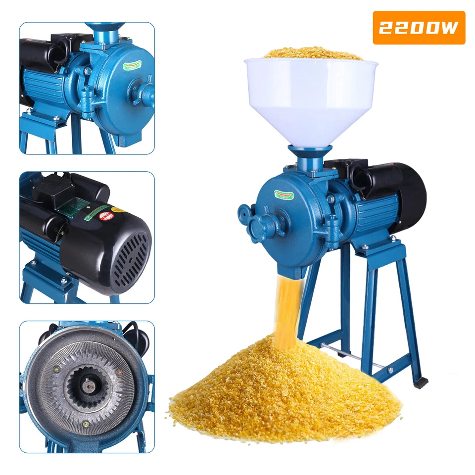 Molino Eléctrico Molino De Maíz Eléctrico Máquina Molinillo de Maíz + Embudo Foto 2 de 4