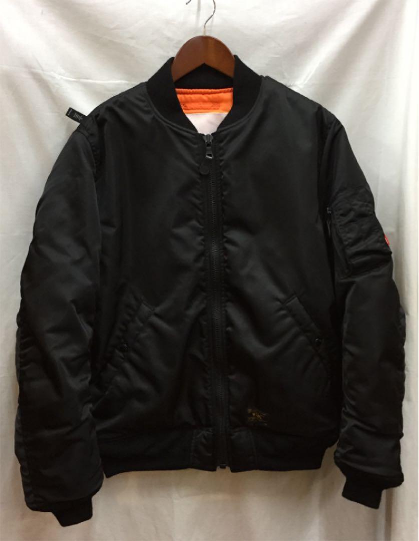 WTAPS MA-1 Bomber Jacket Coat Black Size-L Used from Japan