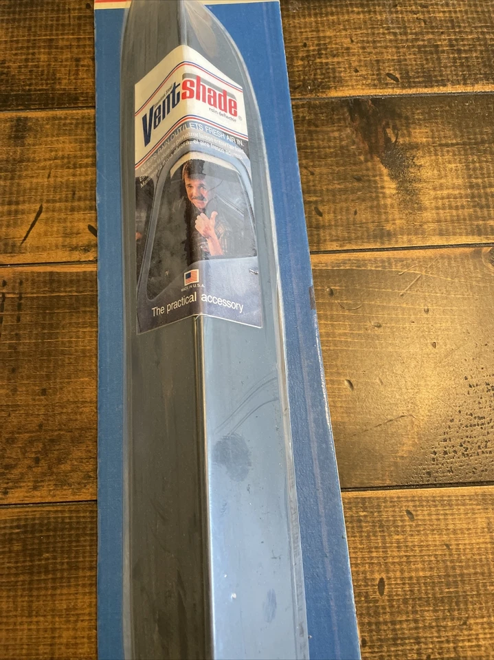 Protetores de chuva 2 peças viseira de ventilação de janela para Ford Van 75-89 NOS preto - Imagem 3 de 4