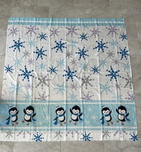 Colomate Penguin Holiday Christmas Shower Curtain