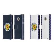 SCOTLAND NATIONAL FOOTBALL TEAM 2022/23 KITS LEATHER BOOK CASE MOTOROLA PHONES