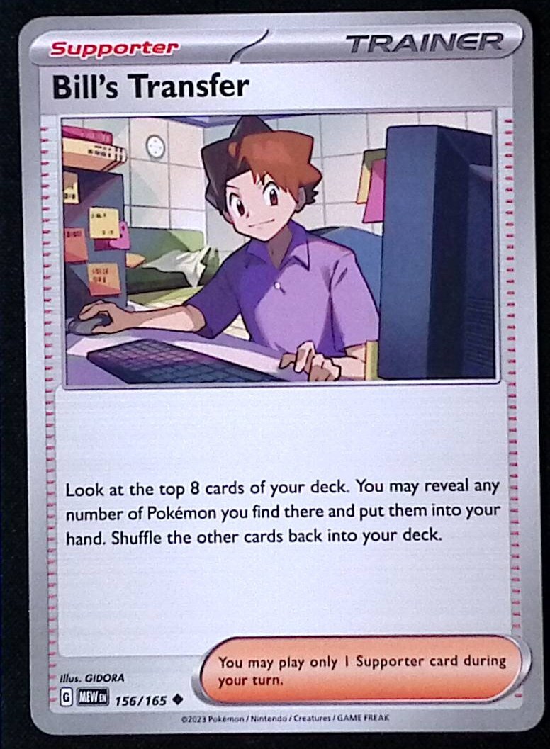 Bill's Transfer 156/165 - Pokemon Scarlet Violet 151 - NM
