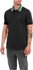 Image of Replay  Jeans Men's M6511 Contrast colour Pique Polo Black Green White Twin Tip