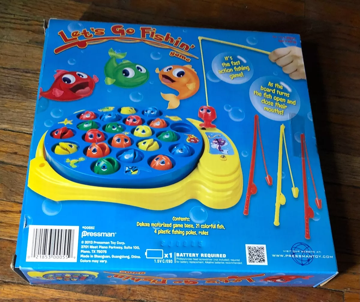 Let's Go Fishing Board Game, 1-4 Players, Ages 4 & Older