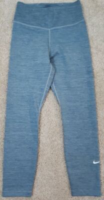 Nike ~Woman Size XS~One Performance Training Blue Crop Tights Yoga Pants Stretch