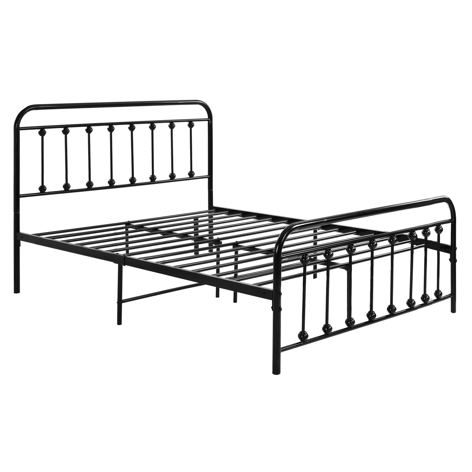 4ft6 Double Metal Bed Frame With Headboard And Footboard Bedroom
