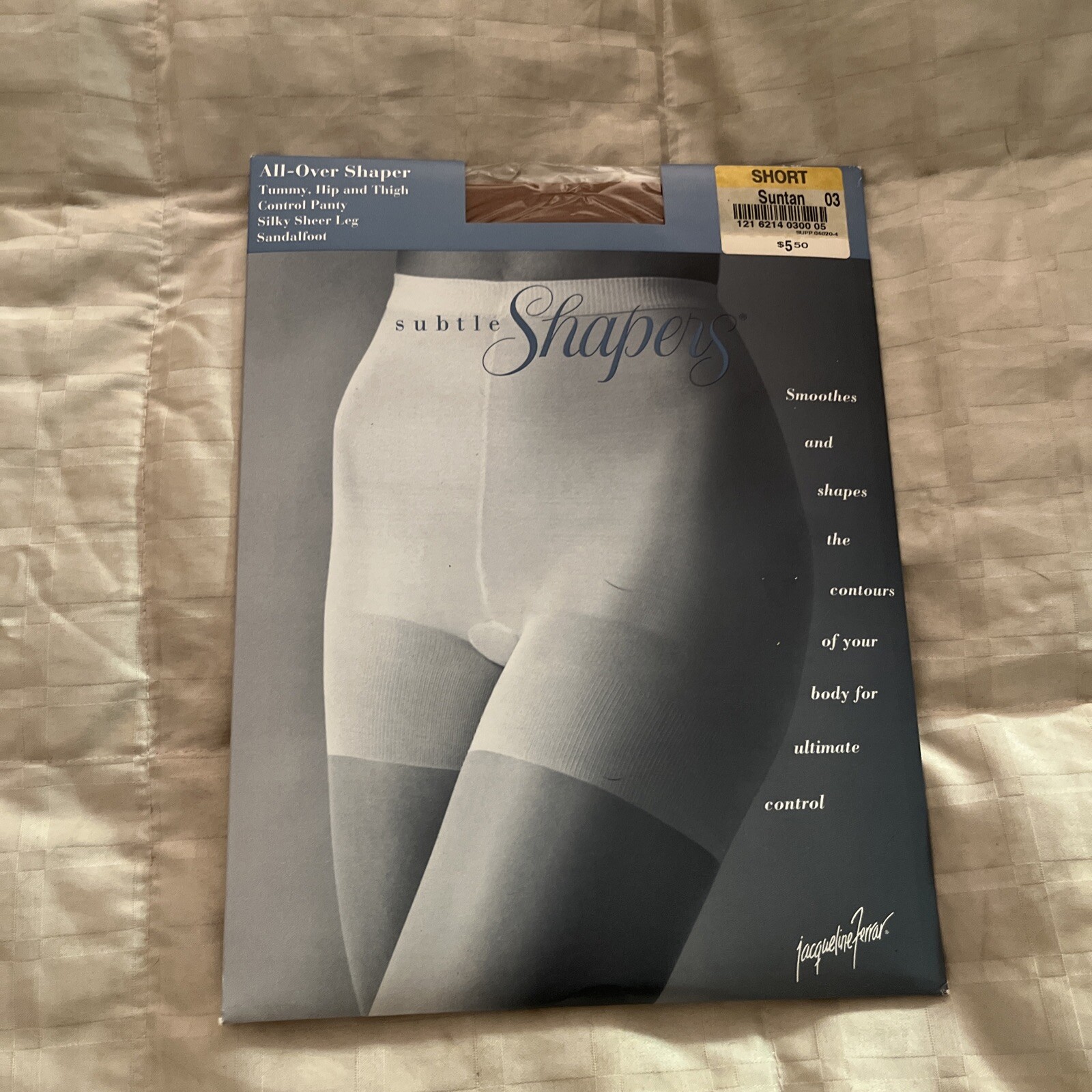 Set of 2 Jacqueline Ferrar Sandalfoot SUNTAN Subtle Shapers Pantyhose Size SHORT eBay