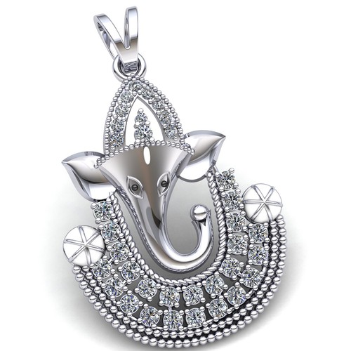 Lord Ganesha Religious Pendant 10K Gold 