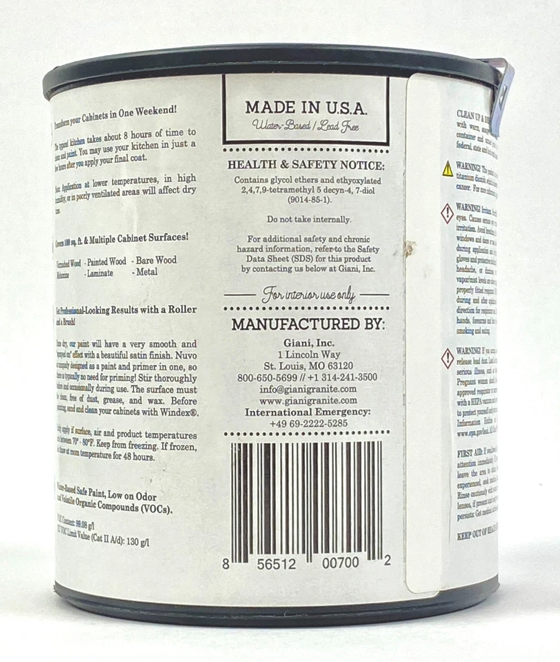 Pintura para gabinete Nuvo Celadon Cove 31 oz fácil aplicación secado rápido Foto 4 de 4