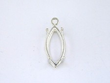 4 Prong Marquise Dangle Setting Sterling Silver
