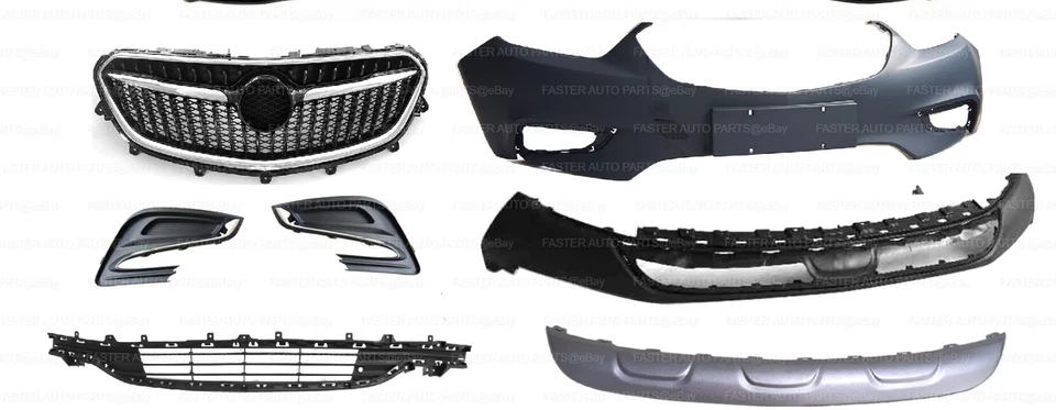 Para 2017 2018 2019 2020 2021 Buick Encore nuevo juego completo de rejilla de parachoques delantero Foto 3 de 3