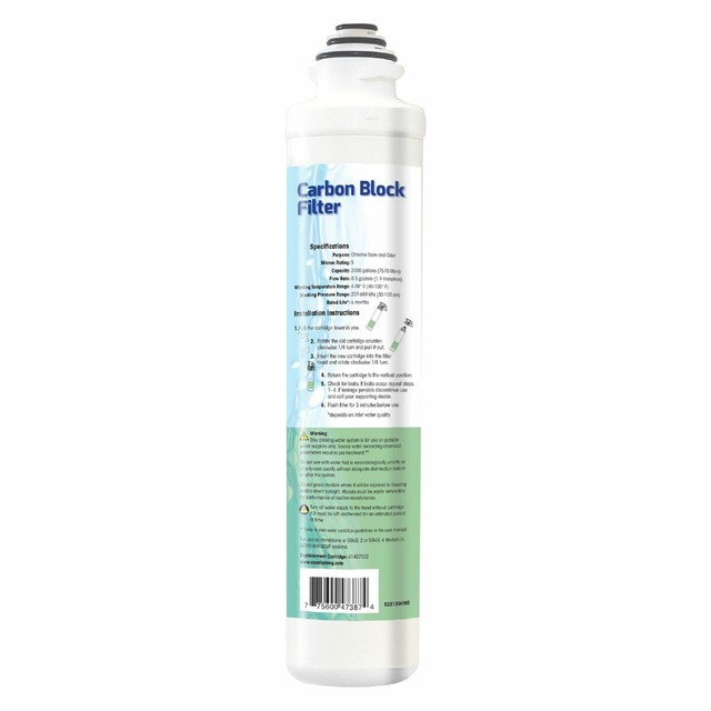 Aqua Flo 41407002 Carbon Block QuickChange GAC Pura Water Filter