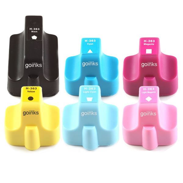 Lot De 4 Cartouches D'encre Jaune Compatibles HP Photosmart - Modèle H-363Y, 13ml, Marque Go Inks
