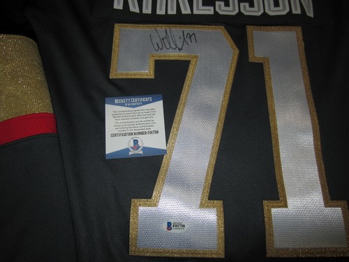 WILLIAM KARLSSON Vegas Golden Knights SIGNED Autographed JERSEY w/BAS COA New XL - Picture 2 of 3