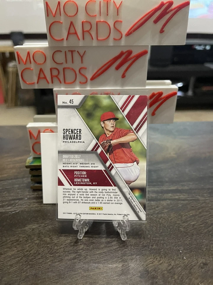 2017 ELITE EXTRA EDITION AUTO SPENCER HOWARD Phillies Rangers - Image 4 of 4