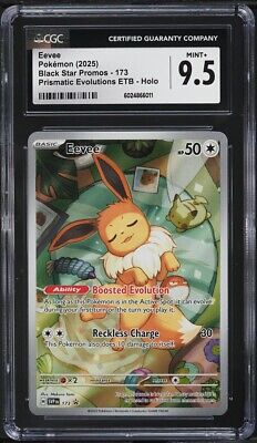 CGC 9.5 Eevee Prismatic Evolutions ETB Promo 2025 Pokemon CGC 9.5 Eevee Prismatic Evolutions ETB Promo 2025 Pokemon
