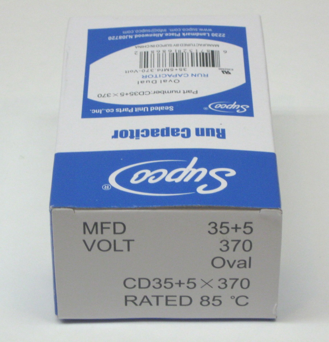 Air Conditioning HVAC Oval Dual Motor Run Capacitor 35 + 5 MFD 370