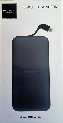 MiPow Power Cube 5000mAh Micro USB Backup Battery Android Apple (SPM07SR) New 