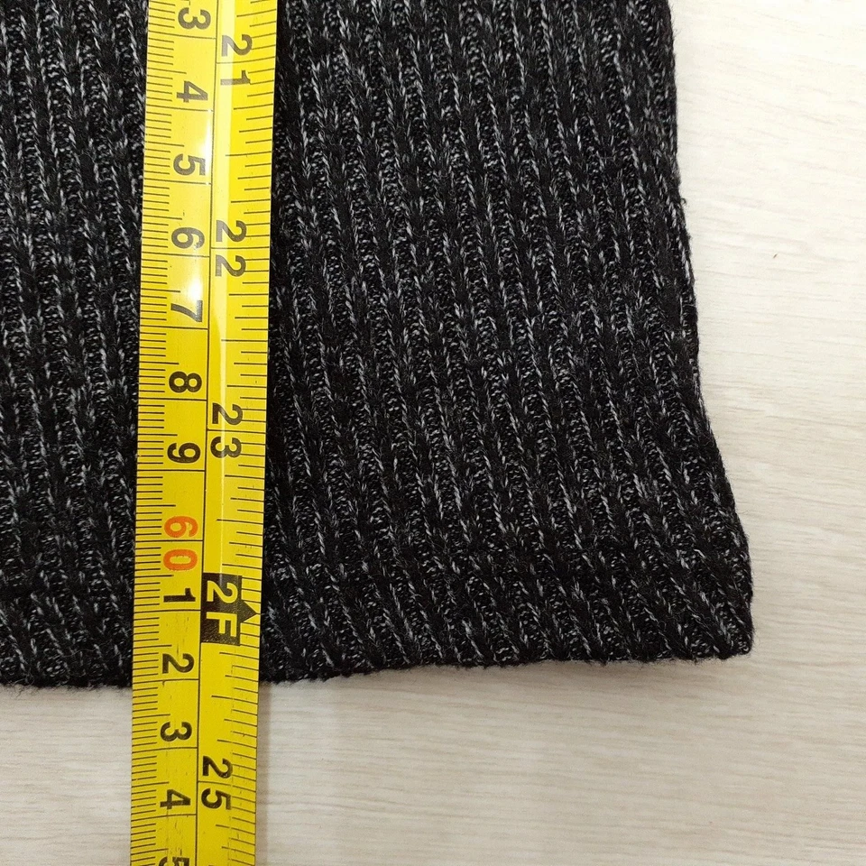 F&F Boxy Pullover Jumper Size L 14-16 Charcoal Black Stretch Long Sleeve Winter - Image 4 of 4