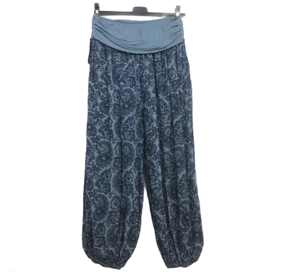 Pantaloni ITALIANI Lagenlook BOHO Hippy HAREM LOUNGE Pantaloni - Foto 11