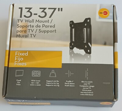 TV Wall Mount Bracket OmniMount Fixed 13''-37'' OS50F For TV's up to 50 Pounds