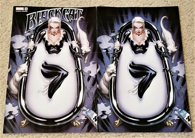 #ad BLACK CAT 1 J SCOTT CAMPBELL BATHTUB VIRGIN VARIANT SET 2 PK SPIDER MAN 1000 PT $49.99