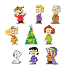 Peanuts 9pc Wood Block Decor: CHARLIE BROWN/SNOOPY/LUCY/LINUS/SALLY/+ #A29289