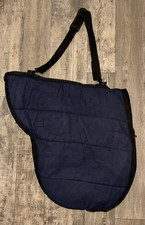 EPONA NAVY QUILTED ENGLISH SADDLE CARRIER BAG 23'' X 48''