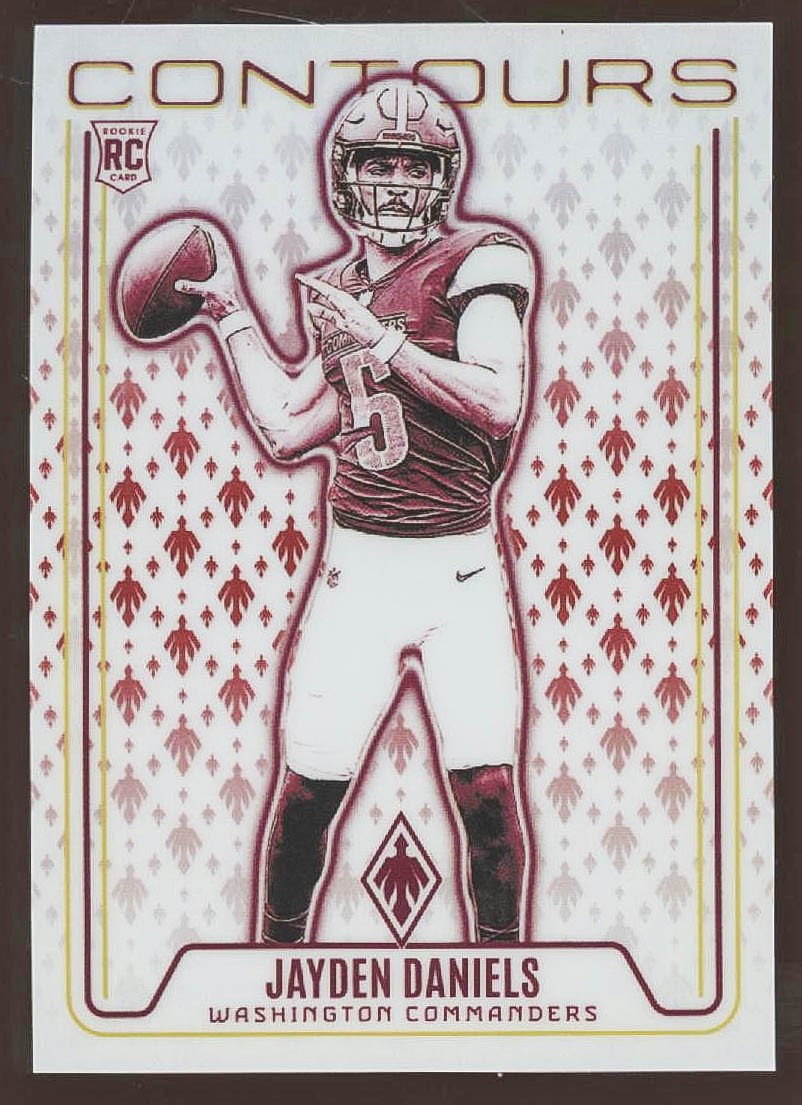 2024 Panini Phoenix Jayden Daniels RC #3/99 Contours Red Rookie #CON-JDS