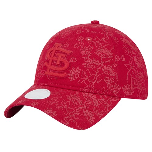 New Era Damenhut rot St. Louis Cardinals Ton in Tonfarben Blumenmuster 9ZWANZIG verstellbar