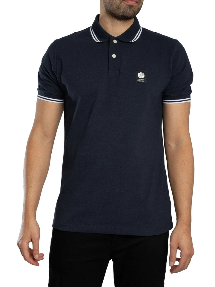 Pretty Green Pour des hommes Polo Rayner, Bleu - Photo 1/4