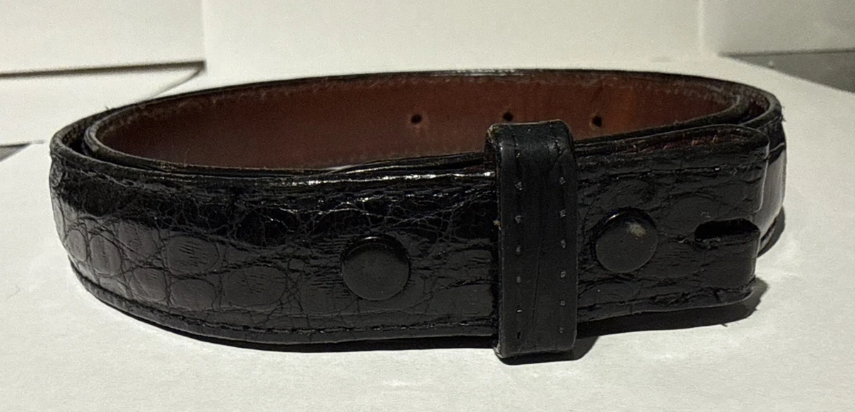Vintage Barry Kieselstein-Cord Genuine Lizard Size 4 Large Brown Skinny EUC Vintage Barry Kieselstein-Cord Gold Metal Alligator Tan  main image 3