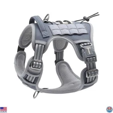 Tactical Dog Harness No Pull Adjustable Reflective Vest for Small Medium Dogs