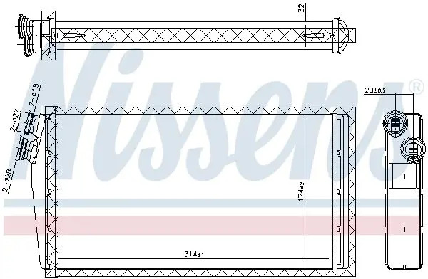 NISSENS 707206 Radiatore Riscaldamento - Immagine 2