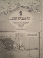 THREE Vintage Admiralty Charts - Belgium North Sea Coast - 120, 325, 1872