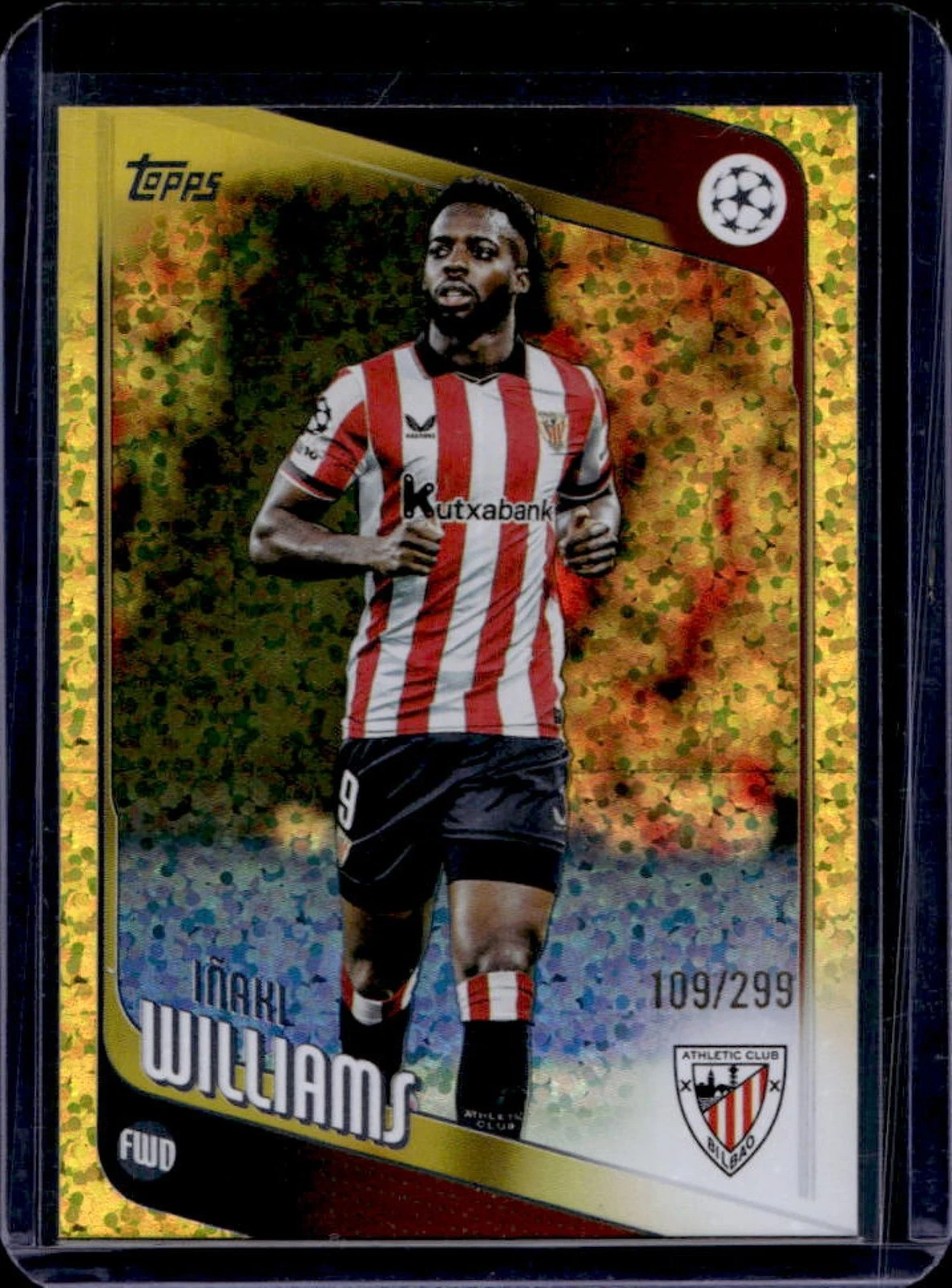 2025-26 UEFA Inaki Williams Yellow Inferno Holo /299