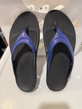 OOFOS Oolala Women’s Flip Flops Slip-On Sandals, Bluejay Size 10