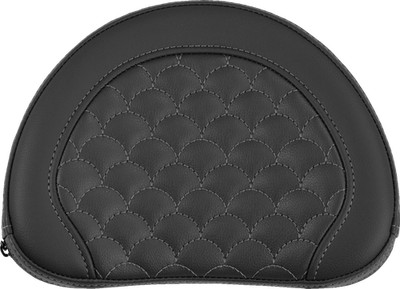 SADDLEMEN Contoured Sissy Bar Pad - Dragon Scale - Gray Stitch - 2'' Thick
