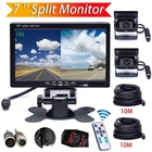 Backup Camera Kit System 7'' 2K Monitor Night Vision Waterproof For RV Truck Bus