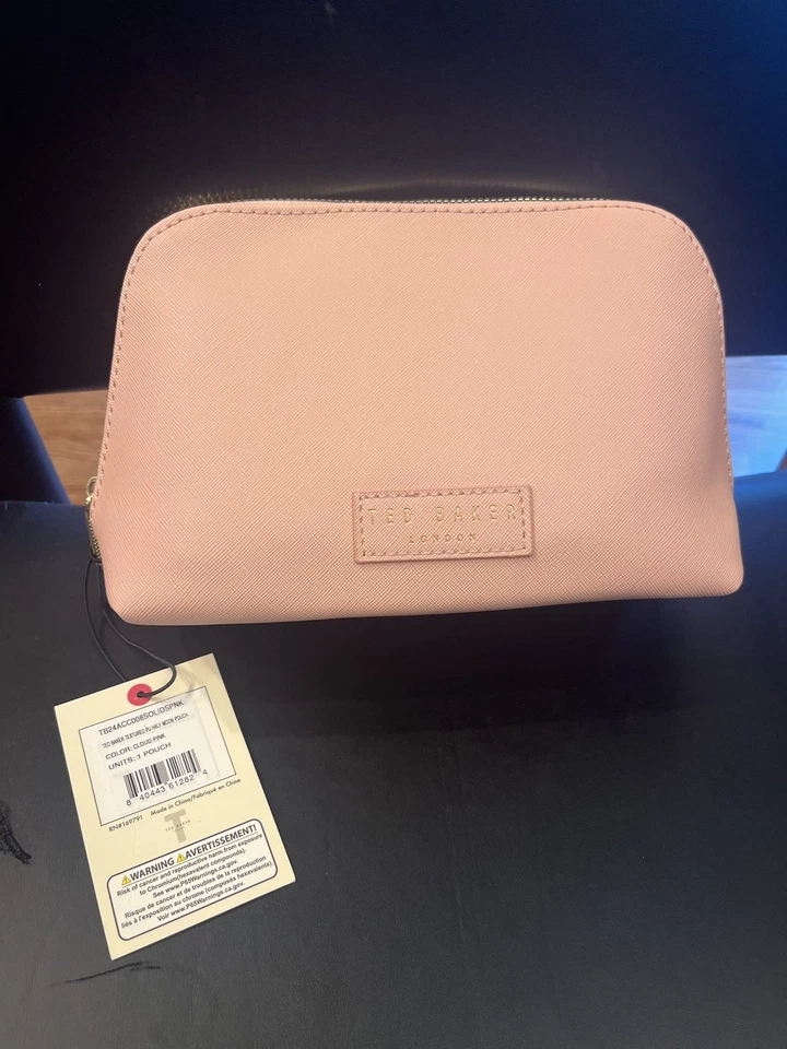 Ted Baker Estuche de Cosméticos Bolsa Rosa Nube Cremallera Superior Bolso Personal 6x8 Nuevo con Etiquetas  Foto 3 de 4