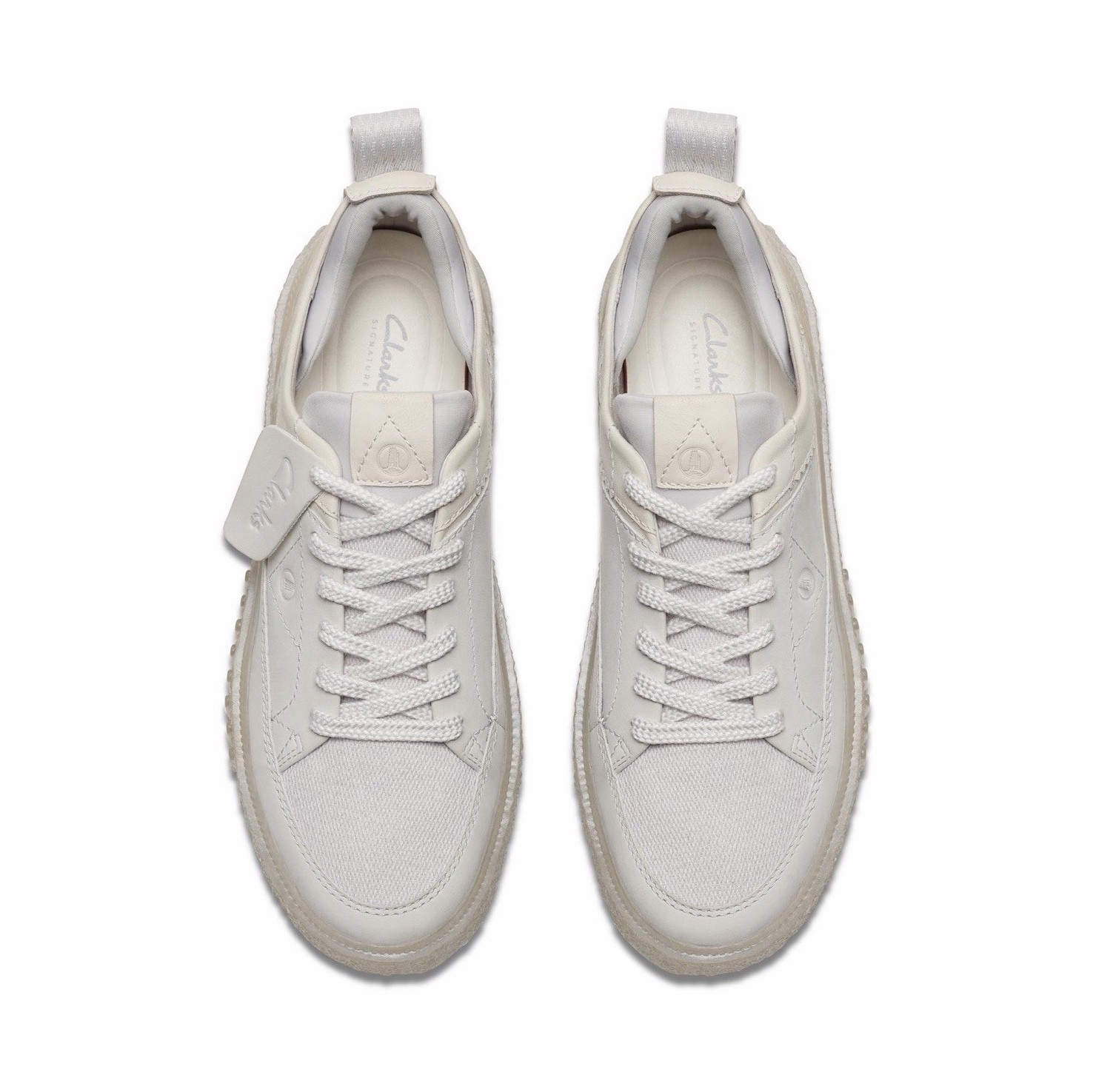 Clarks Somerset Lace Off White Nubuck Men's Comfort Sneakers Size 11.5 M