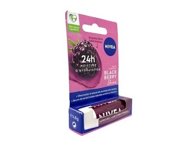 NIVEA Blackberry Shine Färbender Lippenbalsam Burgundy 4,8 g