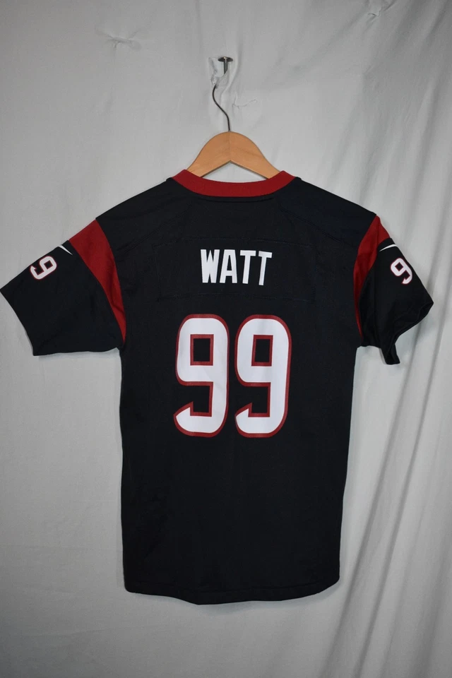 Camiseta deportiva juvenil Nike Houston Texans J.J. Watt #99 mediana 10/12 NFL sobre el campo azul marino Foto 2 de 4