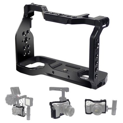 1/4'' & 3/8'' Thread Side Top Handle Grip Camera Cage Rig for Sony Alpha 7C A7C