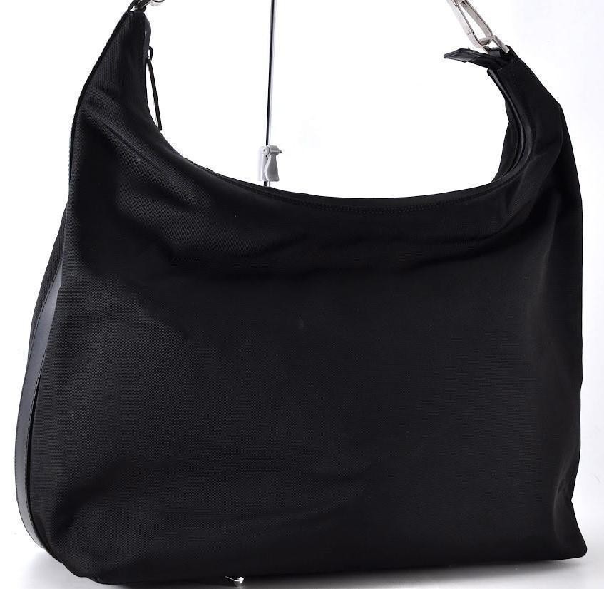 Gucci Half Moon Tote Bag Nylon Leather Used