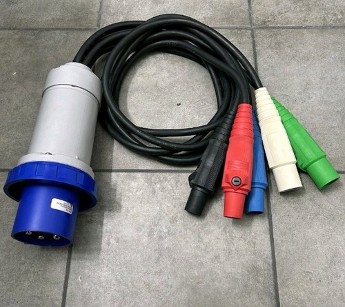 100 Amp Pin And Sleeve Cam Lock Feeder Cable Adapter SCM 5100P9W 5 Ft MMFFF