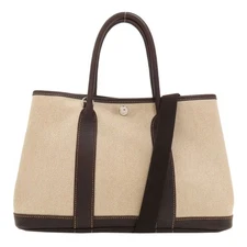 HERMES  Garden Party TPM Maron SilverHardware Tote Bag Tower ash  Ladies [Used]