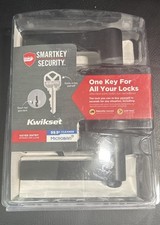 Kwikset Hollis Matte Black Keyed Entry Door Handle Featuring SmartKey NEW