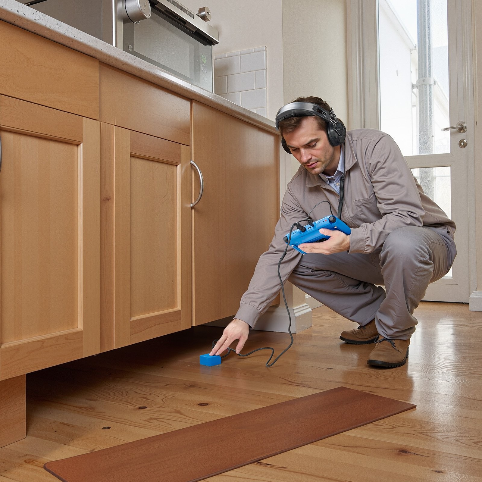 Pipe Water Leak Detector for Indoors, 1Hz-10000Hz, 7" Touchscreen Plumbing Water