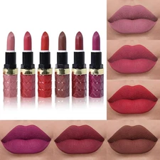 evpct 6Pcs Mauve Maroon Ruby Bright Red Brown Plum Purple Matte Lipstick Set ...